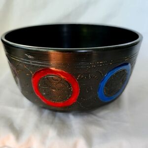 Special Singing Meditation Bowl Sound Buddhism Chakra Healing Green Earth India